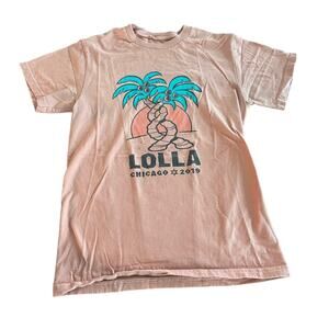 Lollapalooza Lolla Tshirt Peach Chicago 2019-Size Small